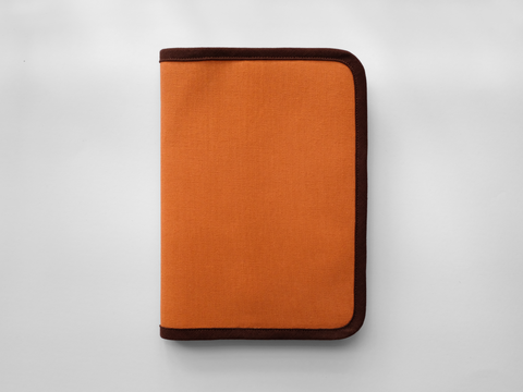 A5 Fabric Cover - Orange [Piping]