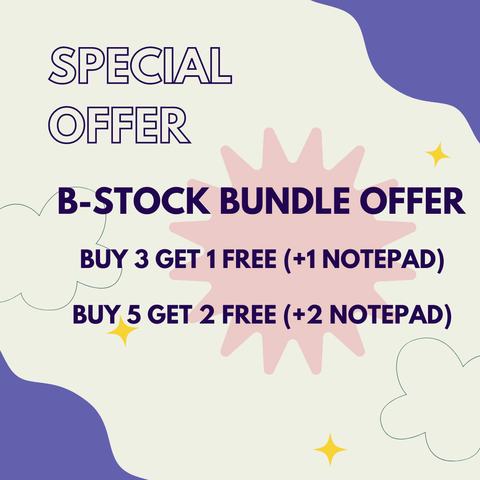 68gsm B-STOCK BUNDLE OFFER :- A5 Elia Note Journal